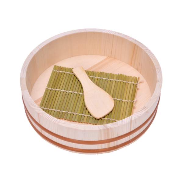 Sushi Bucket Wooden Rice Bowl Wood cooking steamer