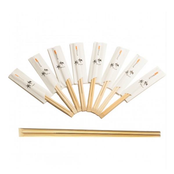 Half paper wrapped bamboo tensoge chopstick