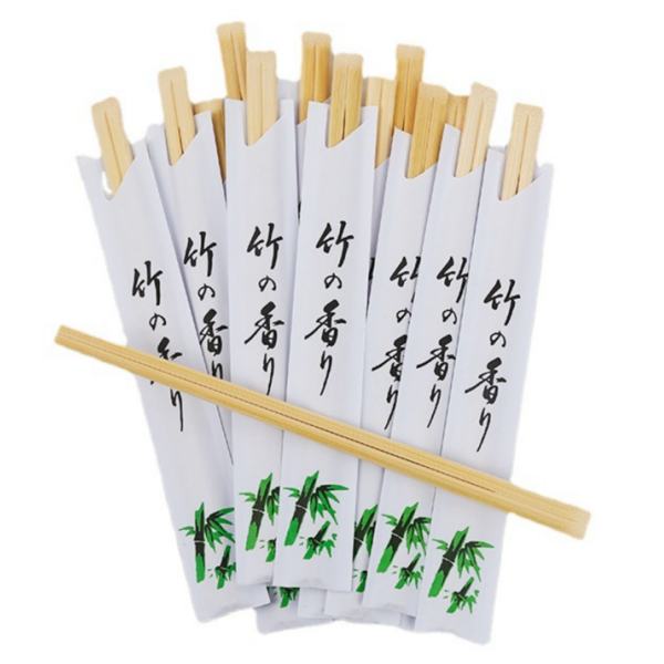 Half paper wrapped bamboo tensoge chopstick
